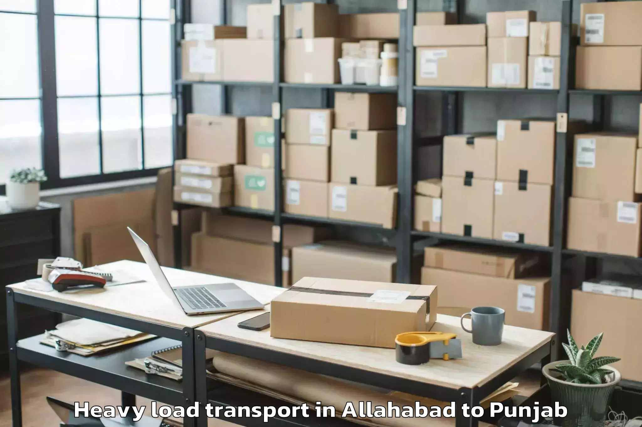 Quality Allahabad to Faridkot Heavy Load Transport